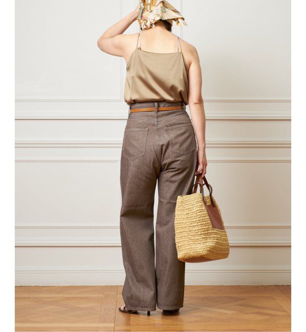 IENA LA BOUCLE「IENA LA BOUCLE ストレートカラーデニムパンツ」|デニム|