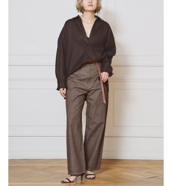 IENA LA BOUCLE「IENA LA BOUCLE ストレートカラーデニムパンツ」|デニム|