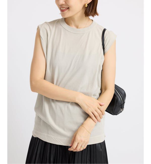 IENA「《追加》ATON/エイトン FRESCA SINGLE JERSEY ノースリーブ」|Tシャツ・カットソー|