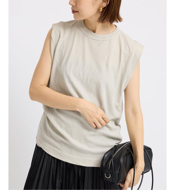 IENA「《追加》ATON/エイトン FRESCA SINGLE JERSEY ノースリーブ」|Tシャツ・カットソー|