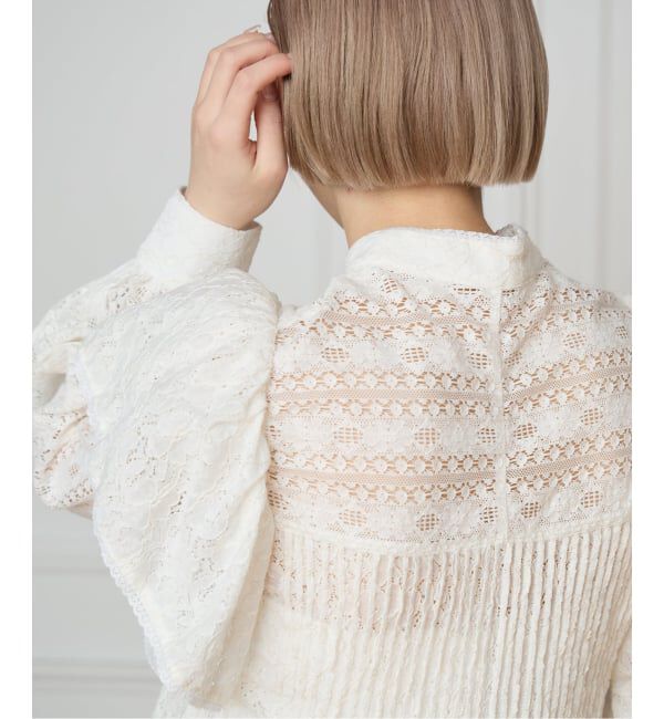 IENA LA BOUCLE「IENA LA BOUCLE レースオンレースブラウス」|シャツ・ブラウス|