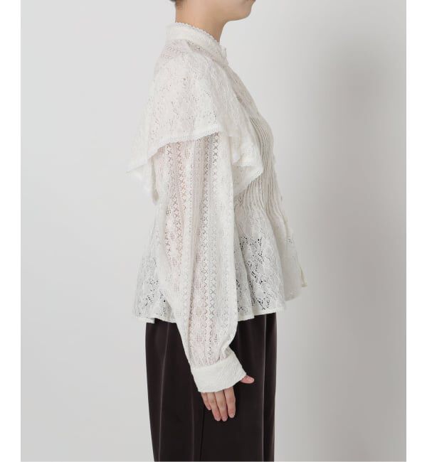 IENA LA BOUCLE「IENA LA BOUCLE レースオンレースブラウス」|シャツ・ブラウス|