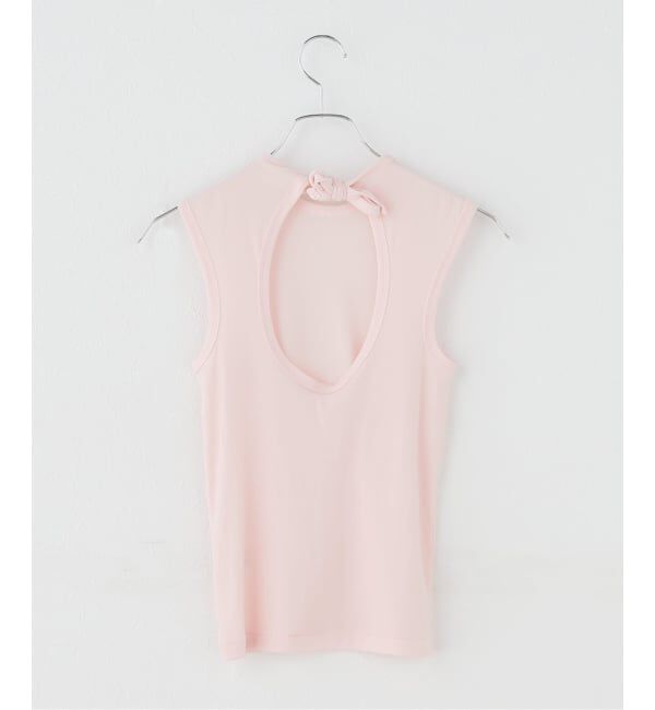 IENA LA BOUCLE「babaco/ババコ cotton back tied sleeve tee BA01-CR77」|Tシャツ・カットソー|