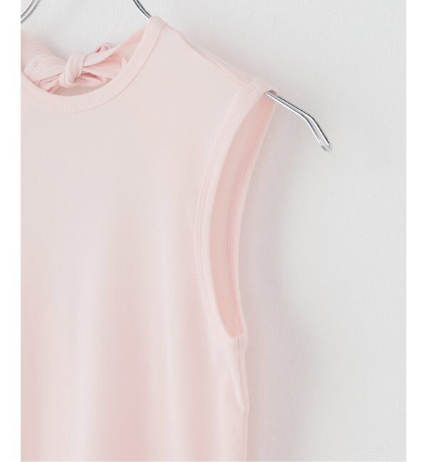 IENA LA BOUCLE「babaco/ババコ cotton back tied sleeve tee BA01-CR77」|Tシャツ・カットソー|