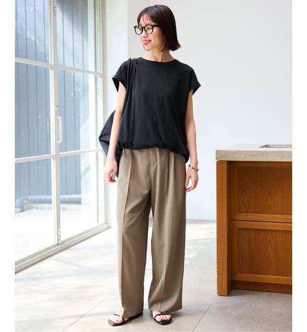 SLOBE IENA「《2枚セット/予約》ニュアンスカットソー&times;ナロースカートセットアップ」|Tシャツ・カットソー|