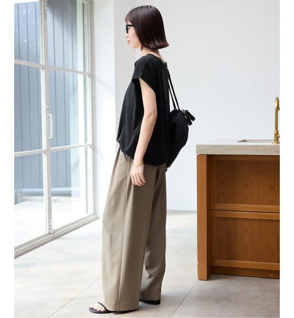 SLOBE IENA「《2枚セット/予約》ニュアンスカットソー&times;ナロースカートセットアップ」|Tシャツ・カットソー|