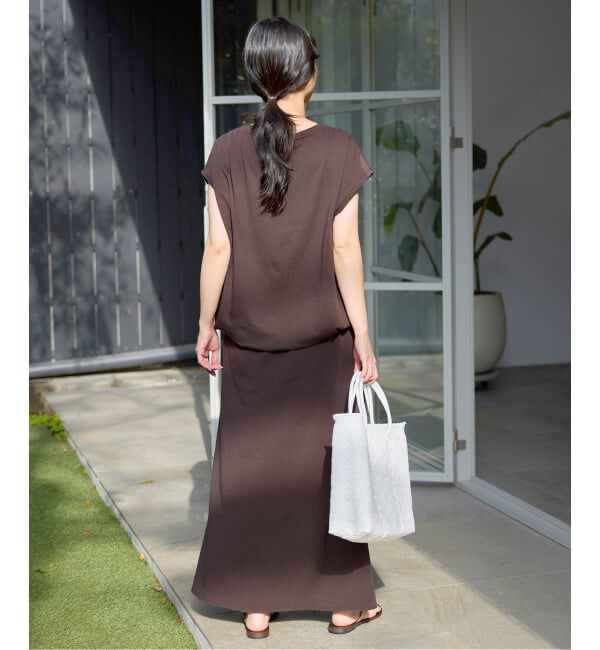 SLOBE IENA「《2枚セット/予約》ニュアンスカットソー&times;ナロースカートセットアップ」|Tシャツ・カットソー|