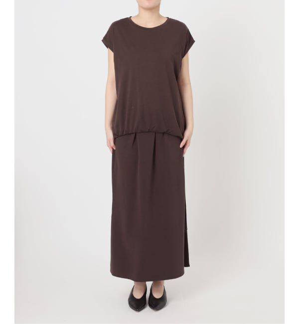 SLOBE IENA「《2枚セット/予約》ニュアンスカットソー&times;ナロースカートセットアップ」|Tシャツ・カットソー|