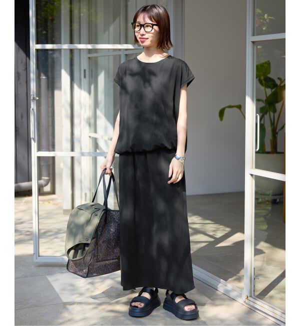 SLOBE IENA「《2枚セット/予約》ニュアンスカットソー&times;ナロースカートセットアップ」|Tシャツ・カットソー|