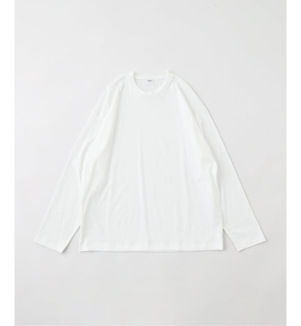 EDIFICE「アルビニスタスムース クルーネック ロングスリーブ Tシャツ」|Tシャツ・カットソー|ホワイト