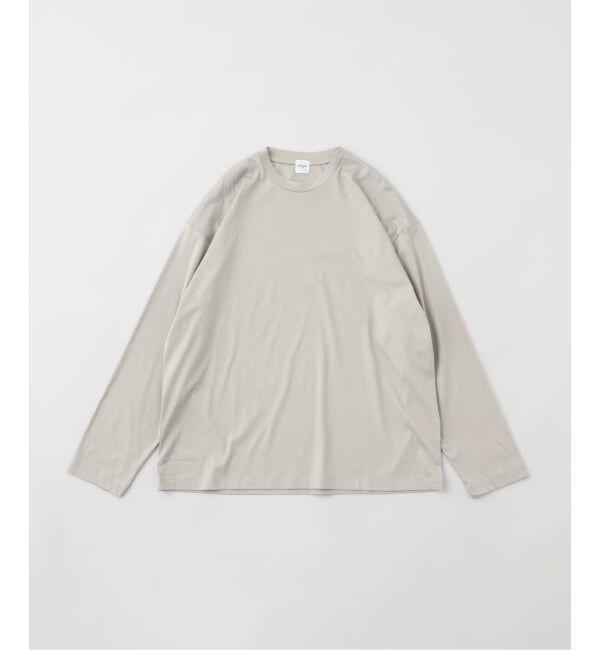 EDIFICE「アルビニスタスムース クルーネック ロングスリーブ Tシャツ」|Tシャツ・カットソー|ベージュ