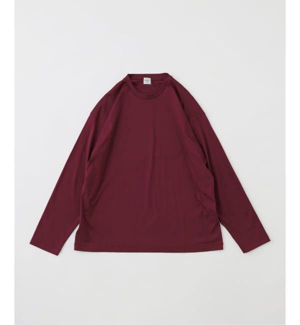 EDIFICE「アルビニスタスムース クルーネック ロングスリーブ Tシャツ」|Tシャツ・カットソー|ボルドー