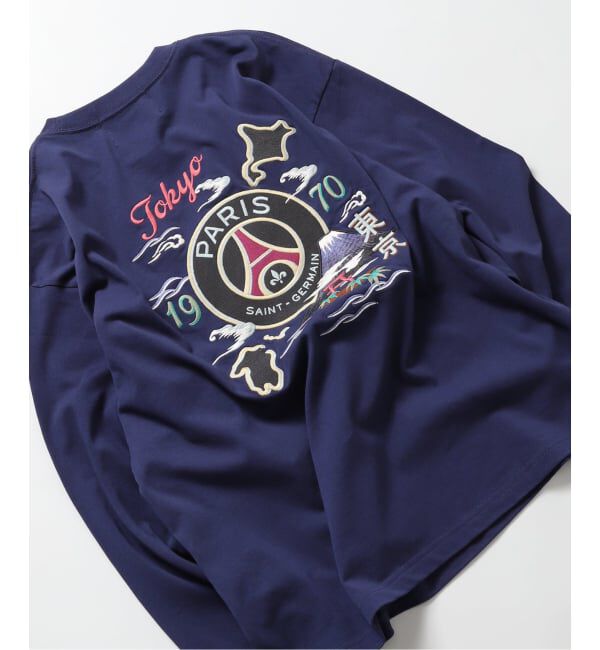 Paris Saint-Germain「【Paris Saint-Germain 】JP TOKYO刺繍 ロングスリーブ Tシャツ」|Tシャツ・カットソー|ネイビー