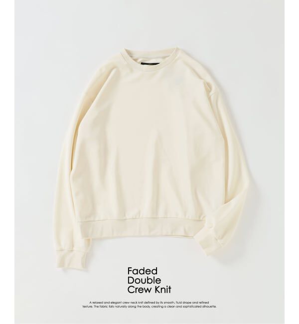 EDIFICE「FADED ダブル クルーネックニット」|スウェット・ジャージ|ホワイト