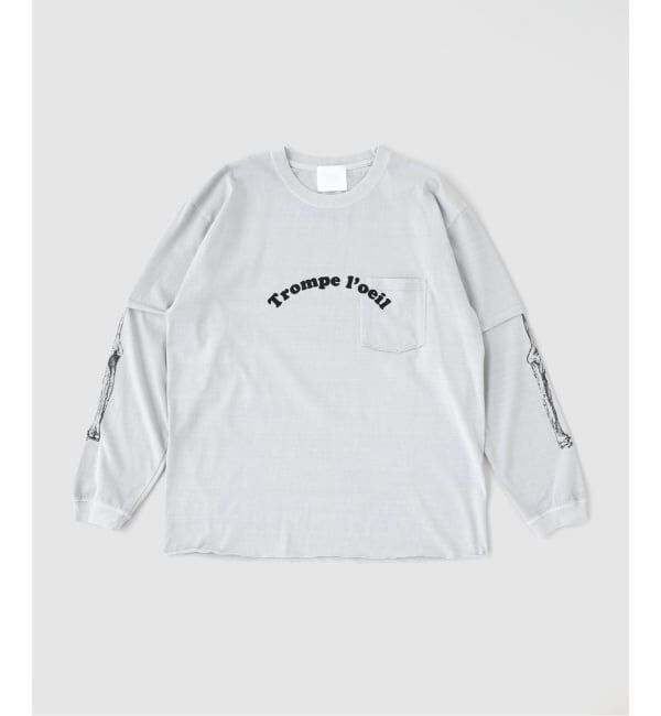 PULP「TODAY edition / トゥデイエディション TROMPE L'OEIL #02 LS TEE」|Tシャツ・カットソー|グレーA
