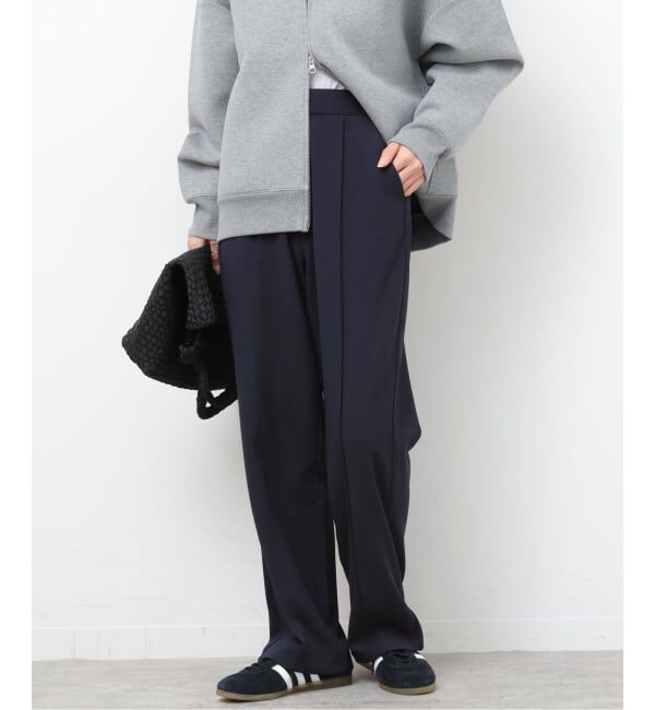 JOURNAL STANDARD relume「NONIRONジョーゼットワイドストレートパンツ」|その他|ネイビー