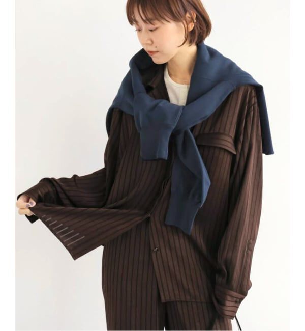 JOURNAL STANDARD relume「【ARCHIVE STANCE】satin stripe dolman shirt」|シャツ・ブラウス|ブラウン