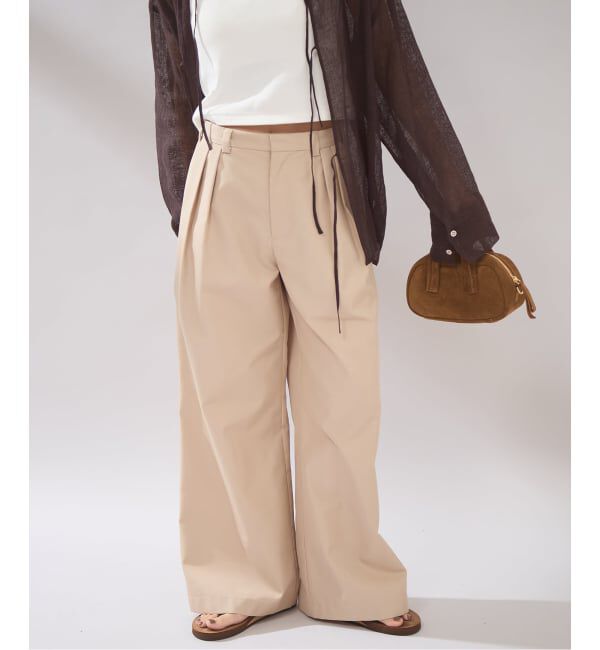 JOURNAL STANDARD「《予約》【osedit】2tuck buckle back CHINOS」|チノ|ベージュ
