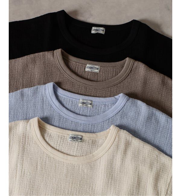 J.S.Homestead「《予約》J.S.Homestead / レノ メッシュ ファブリック ポケット Tシャツ」|Tシャツ・カットソー|