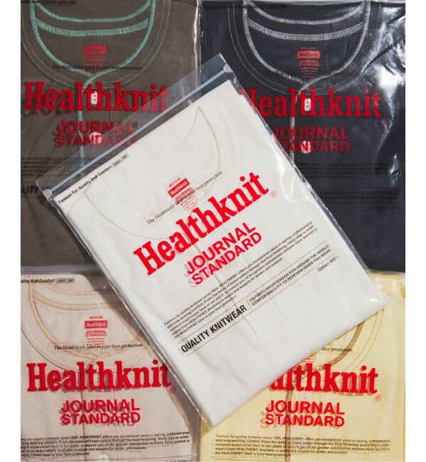 JOURNAL STANDARD「《予約》Healthknit / ヘルスニット 別注 ヘンリーネックTシャツ」|Tシャツ・カットソー|