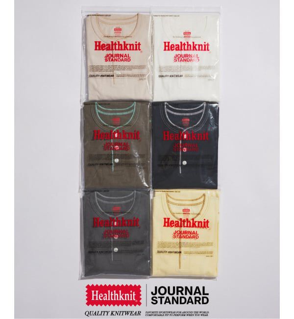JOURNAL STANDARD「《予約》Healthknit / ヘルスニット 別注 ヘンリーネックTシャツ」|Tシャツ・カットソー|