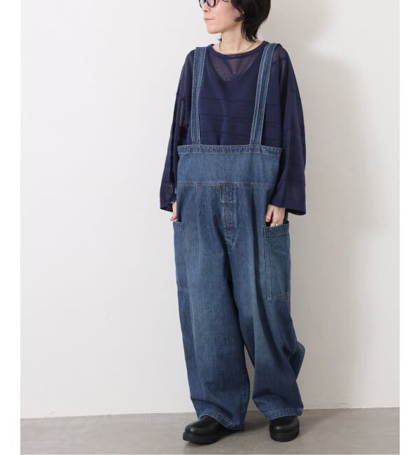journal standard luxe「《予約》10OZデニムタックサロペット」|オールインワン|ネイビー