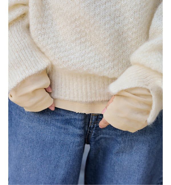 FRAMeWORK「コットンフライスダメージL/Tee」|Tシャツ・カットソー|ベージュ