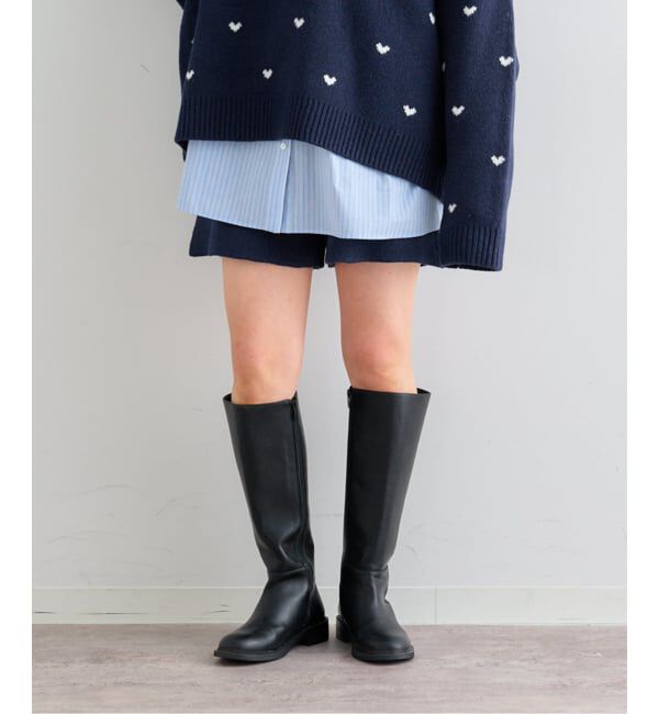 U by SPICK&SPAN「ニットショートパンツ」|その他|ネイビー