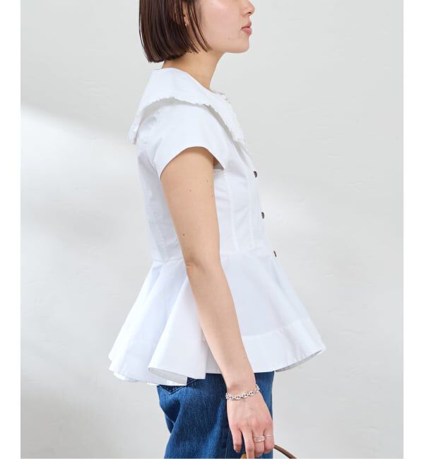 U by SPICK&SPAN「GANNI / ガニー Stretch Cotton Peter Pan Collar Sh」|シャツ・ブラウス|