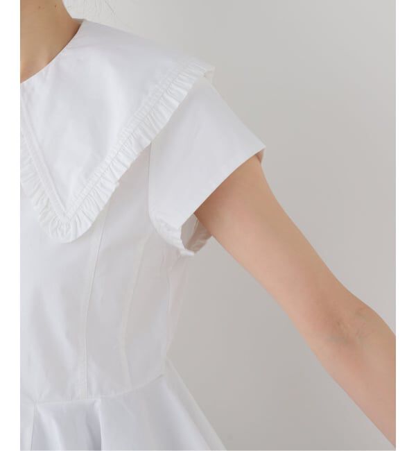 U by SPICK&SPAN「GANNI / ガニー Stretch Cotton Peter Pan Collar Sh」|シャツ・ブラウス|