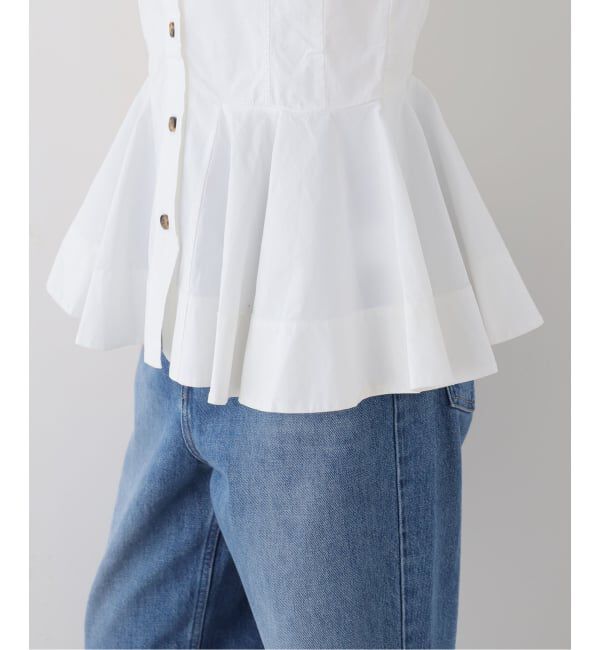 U by SPICK&SPAN「GANNI / ガニー Stretch Cotton Peter Pan Collar Sh」|シャツ・ブラウス|