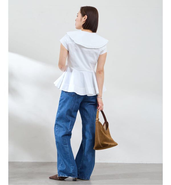 U by SPICK&SPAN「GANNI / ガニー Stretch Cotton Peter Pan Collar Sh」|シャツ・ブラウス|