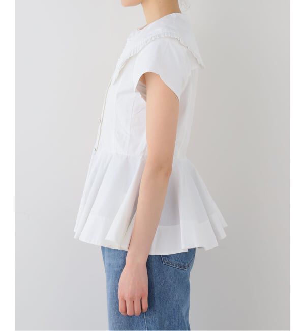 U by SPICK&SPAN「GANNI / ガニー Stretch Cotton Peter Pan Collar Sh」|シャツ・ブラウス|