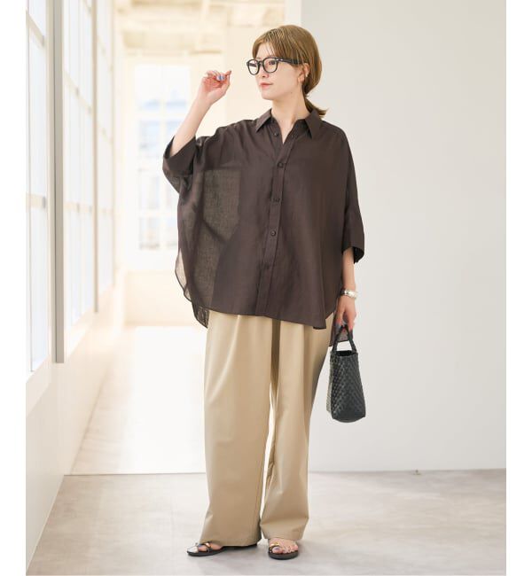 Spick and Span「《予約》ラミーブレンドドルマンスリーブシャツ」|シャツ・ブラウス|