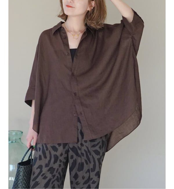 Spick and Span「《予約》ラミーブレンドドルマンスリーブシャツ」|シャツ・ブラウス|