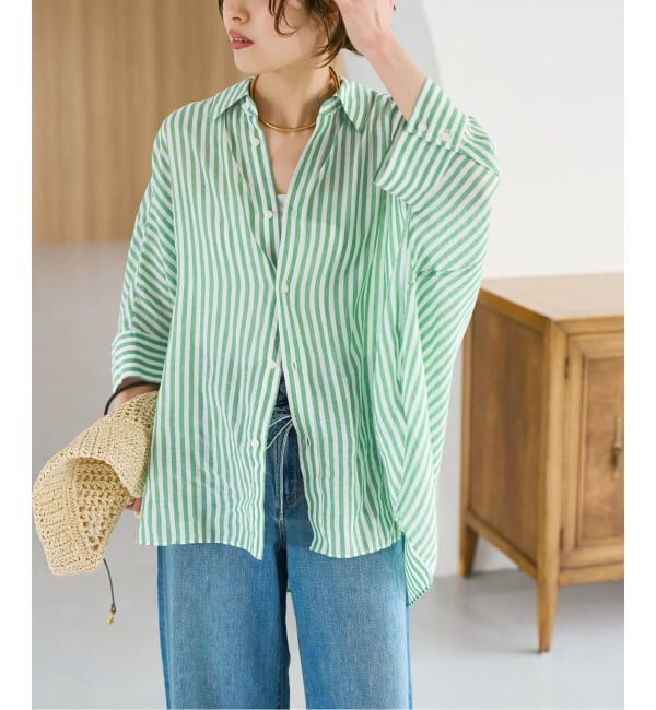 Spick and Span「《予約》ラミーブレンドドルマンスリーブシャツ」|シャツ・ブラウス|