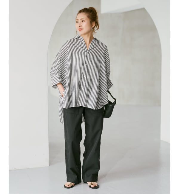 Spick and Span「《予約》ラミーブレンドドルマンスリーブシャツ」|シャツ・ブラウス|