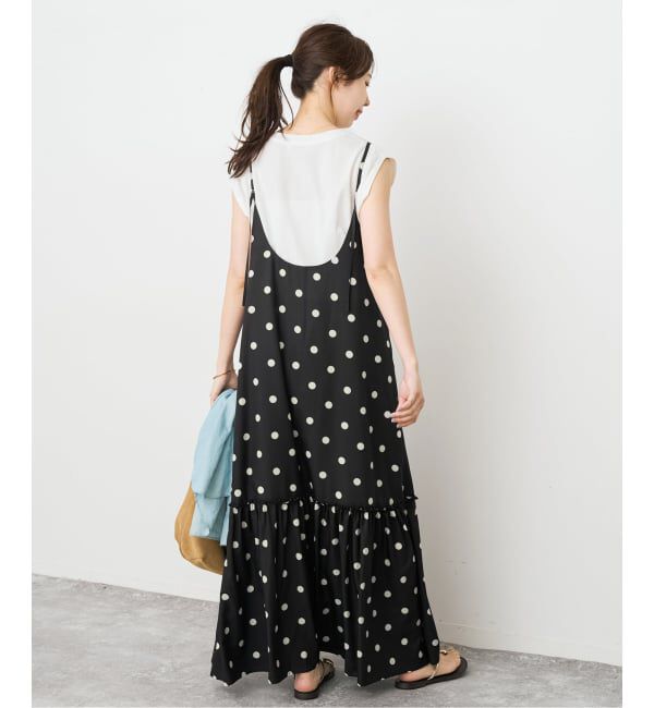 Spick and Span「《一部店舗+WEB限定 / 予約》ドットティアードキャミソールワンピース」|ワンピース|