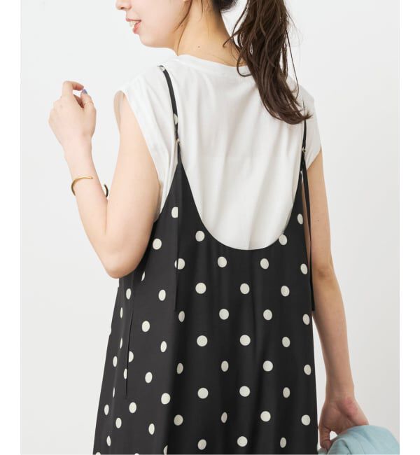 Spick and Span「《一部店舗+WEB限定 / 予約》ドットティアードキャミソールワンピース」|ワンピース|
