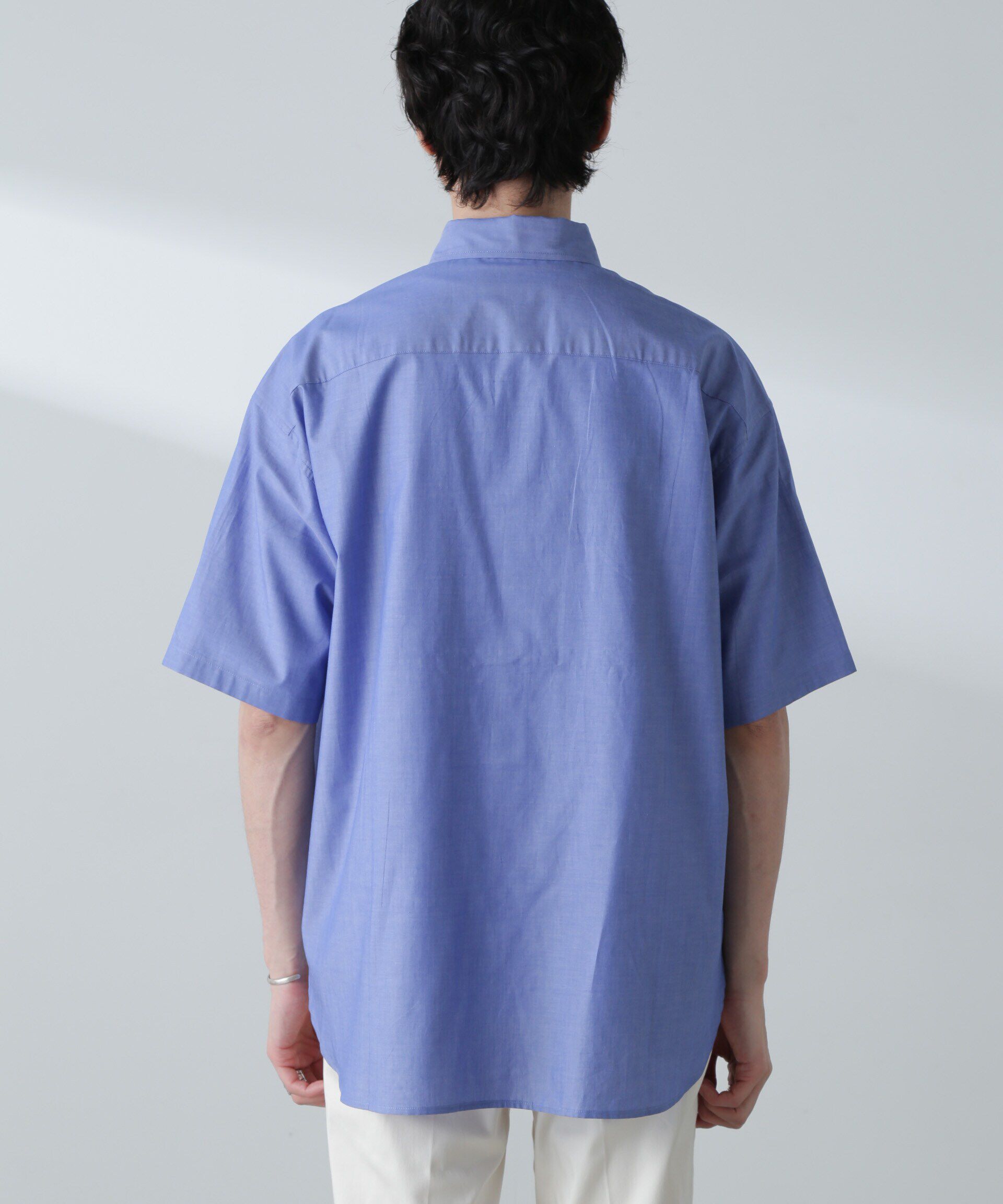 nano･universe「BIGシャンブレーシャツ 半袖」|シャツ・ブラウス|