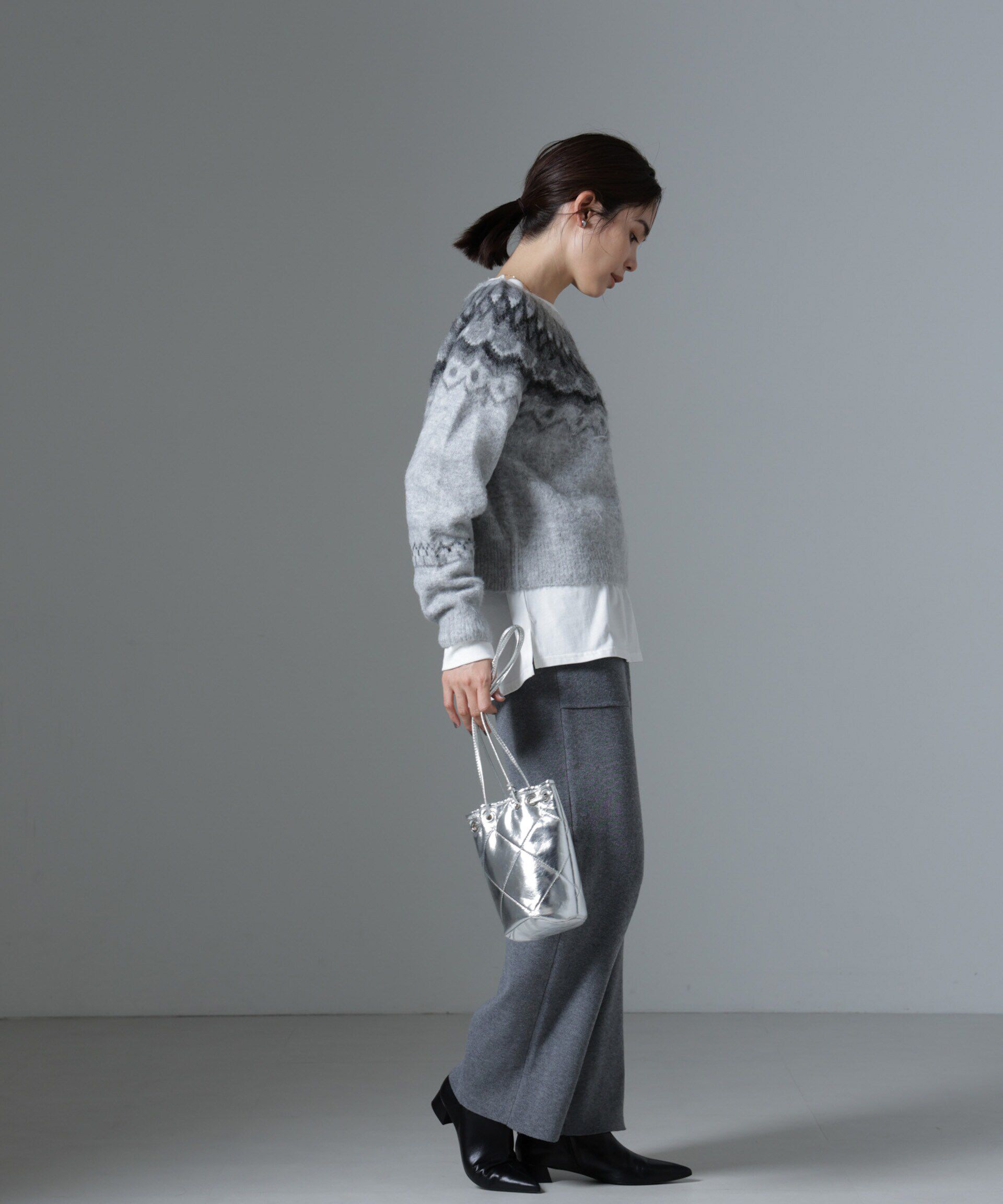 nano･universe「求心柄ニット」|ニット・セーター|