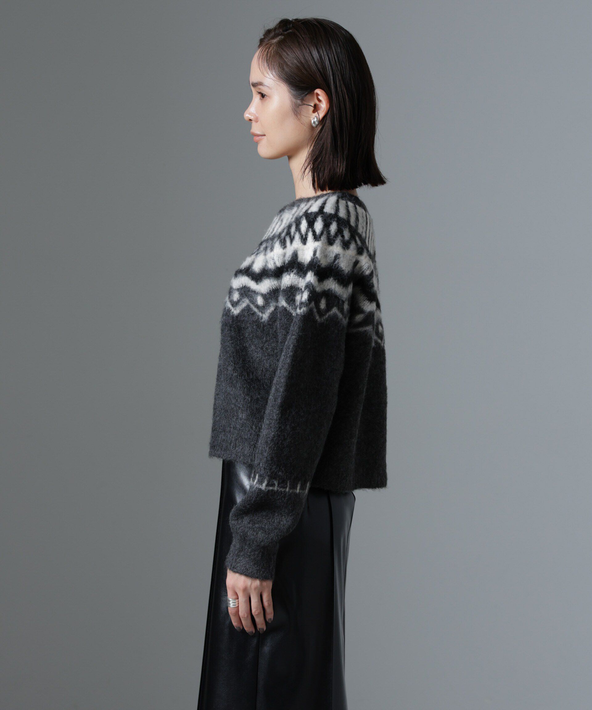 nano･universe「求心柄ニット」|ニット・セーター|