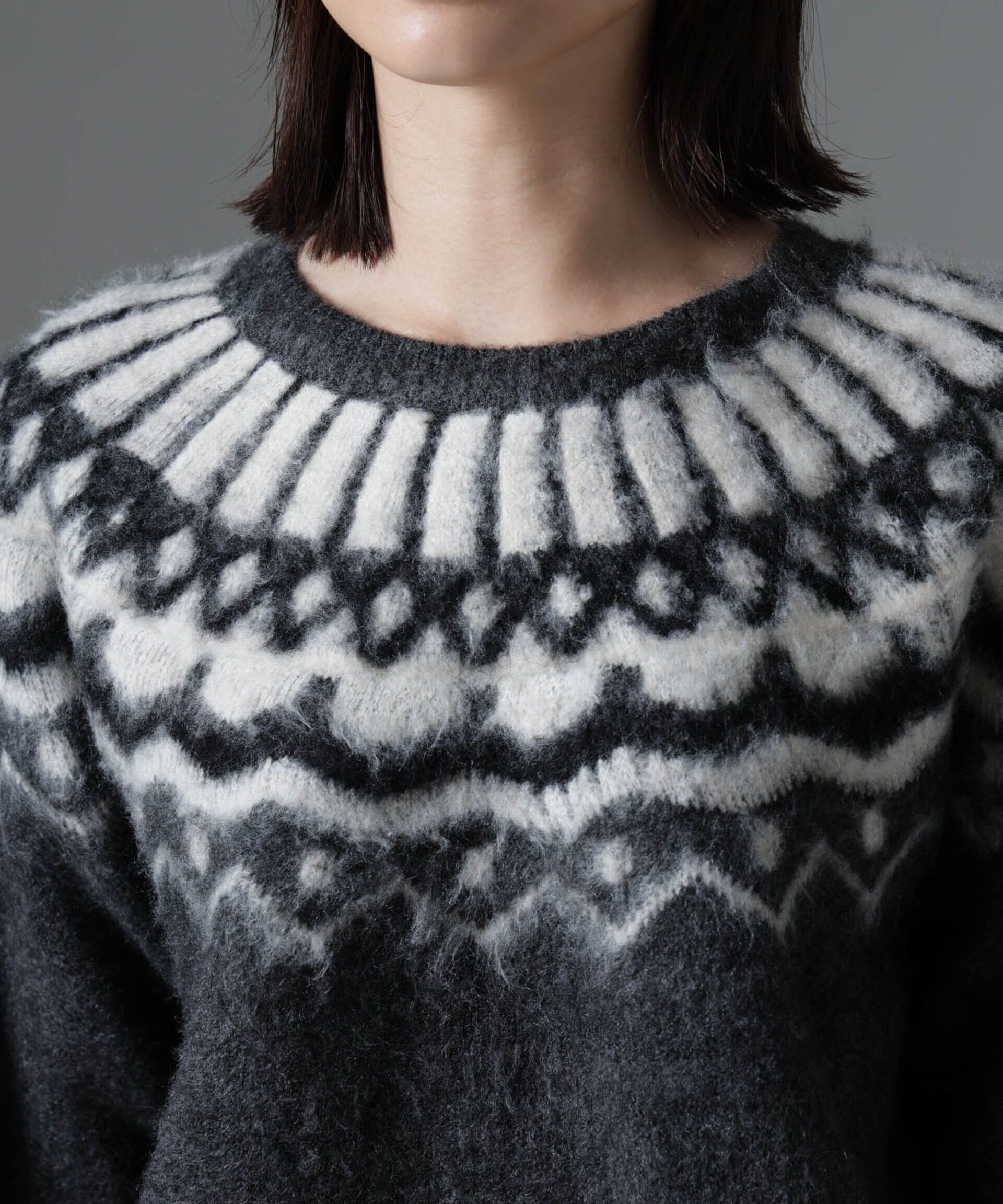 nano･universe「求心柄ニット」|ニット・セーター|