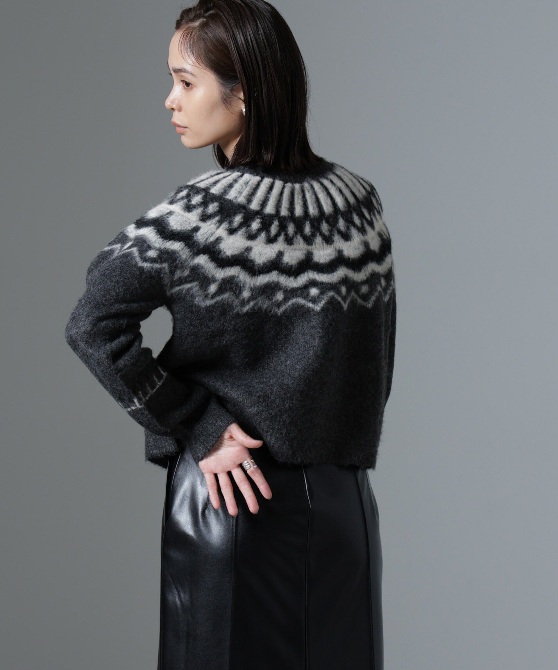 nano･universe「求心柄ニット」|ニット・セーター|