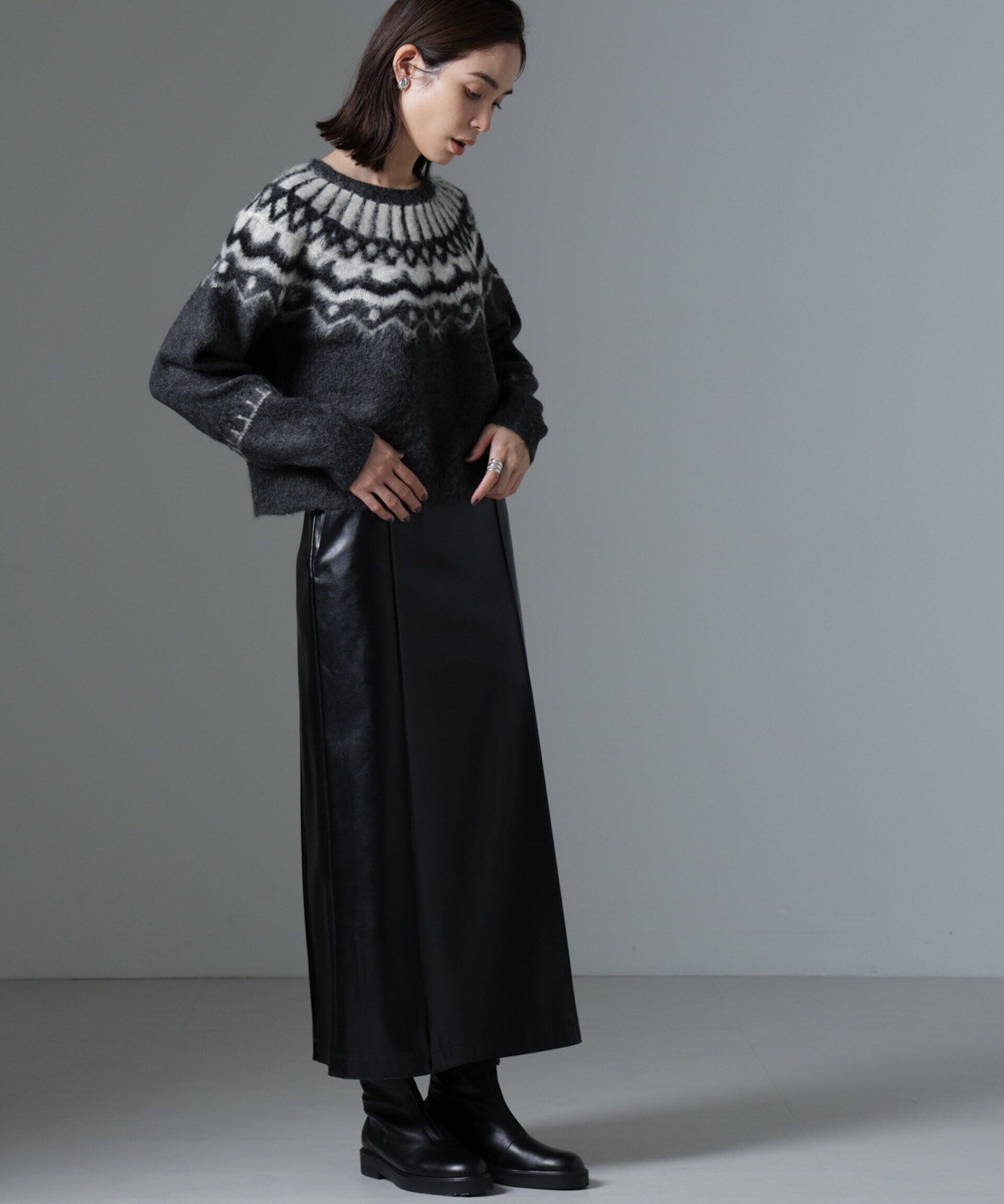 nano･universe「求心柄ニット」|ニット・セーター|