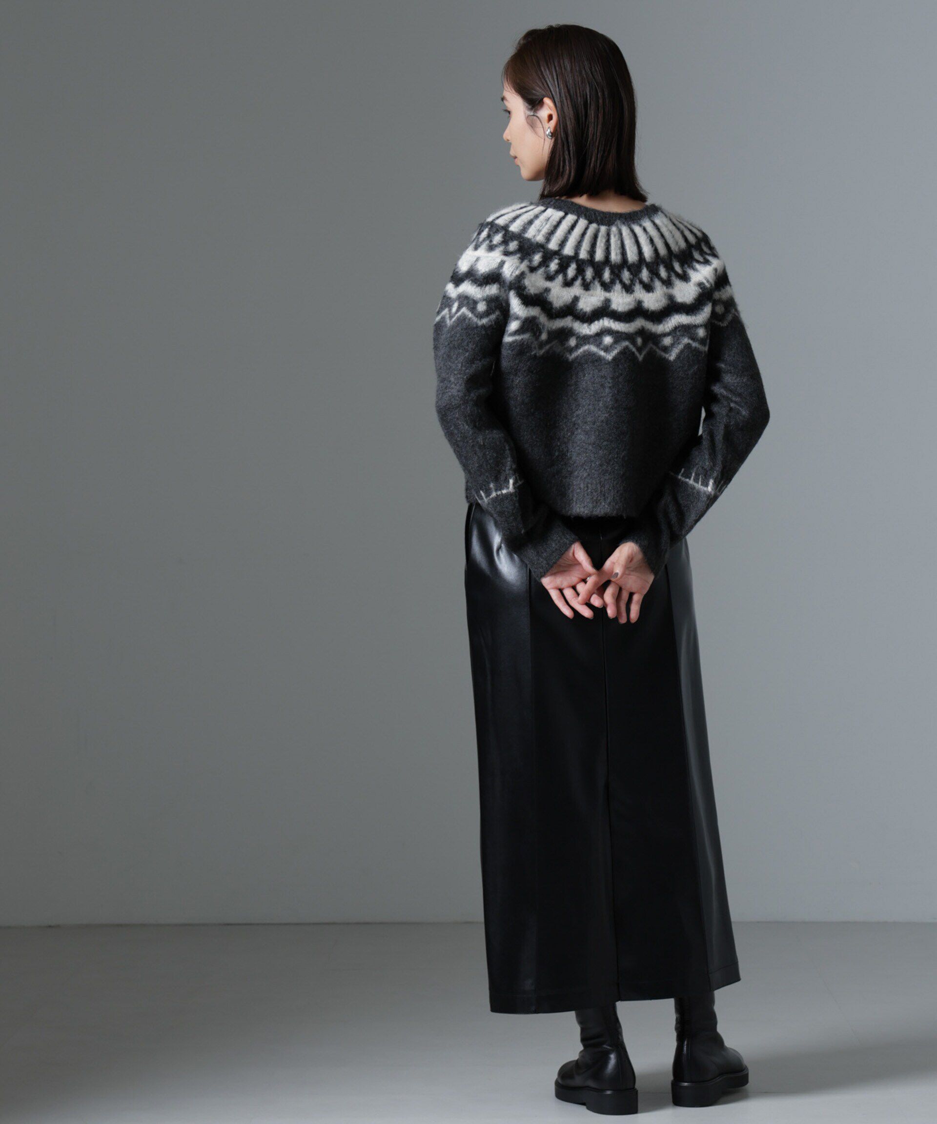 nano･universe「求心柄ニット」|ニット・セーター|