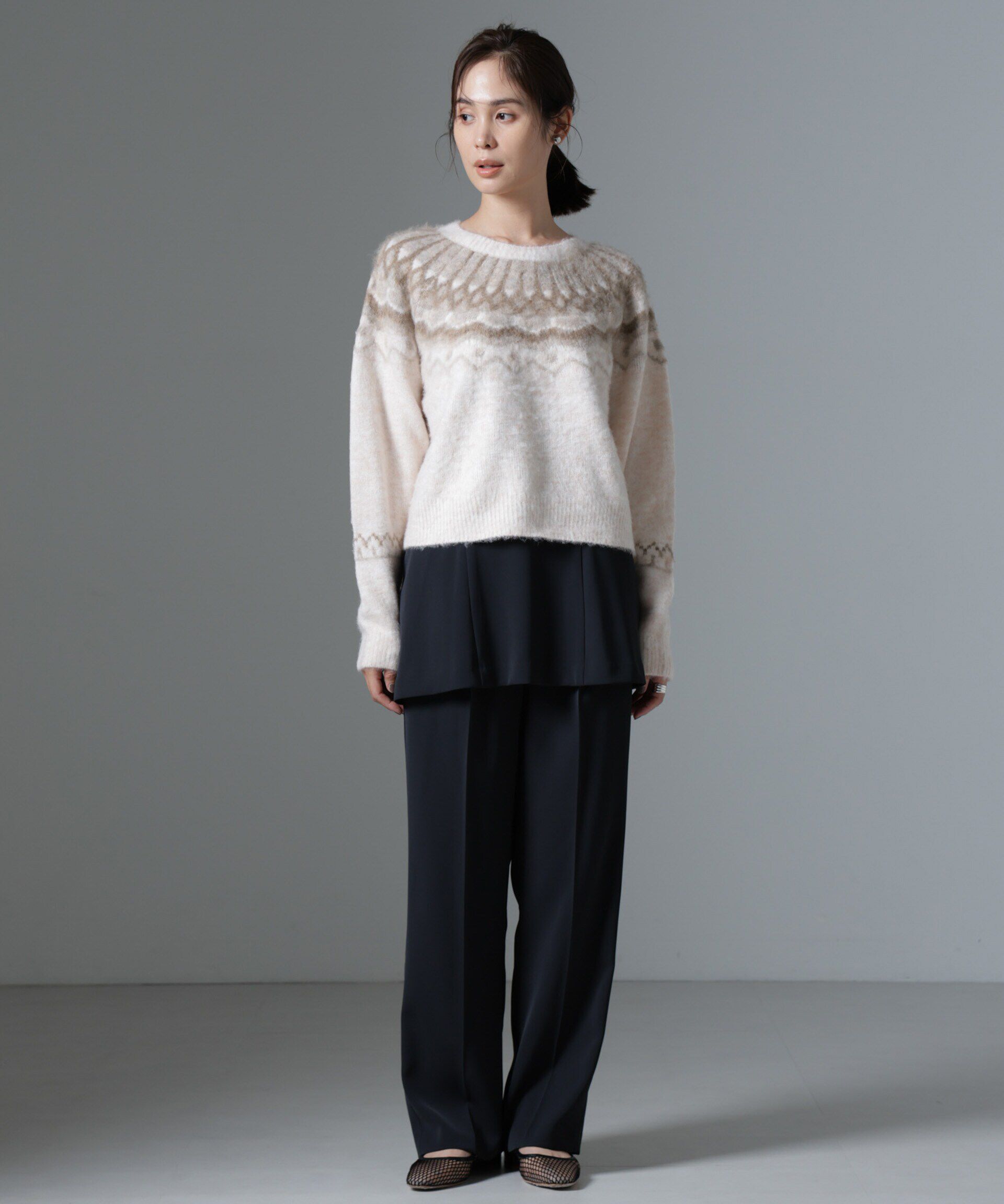 nano･universe「求心柄ニット」|ニット・セーター|