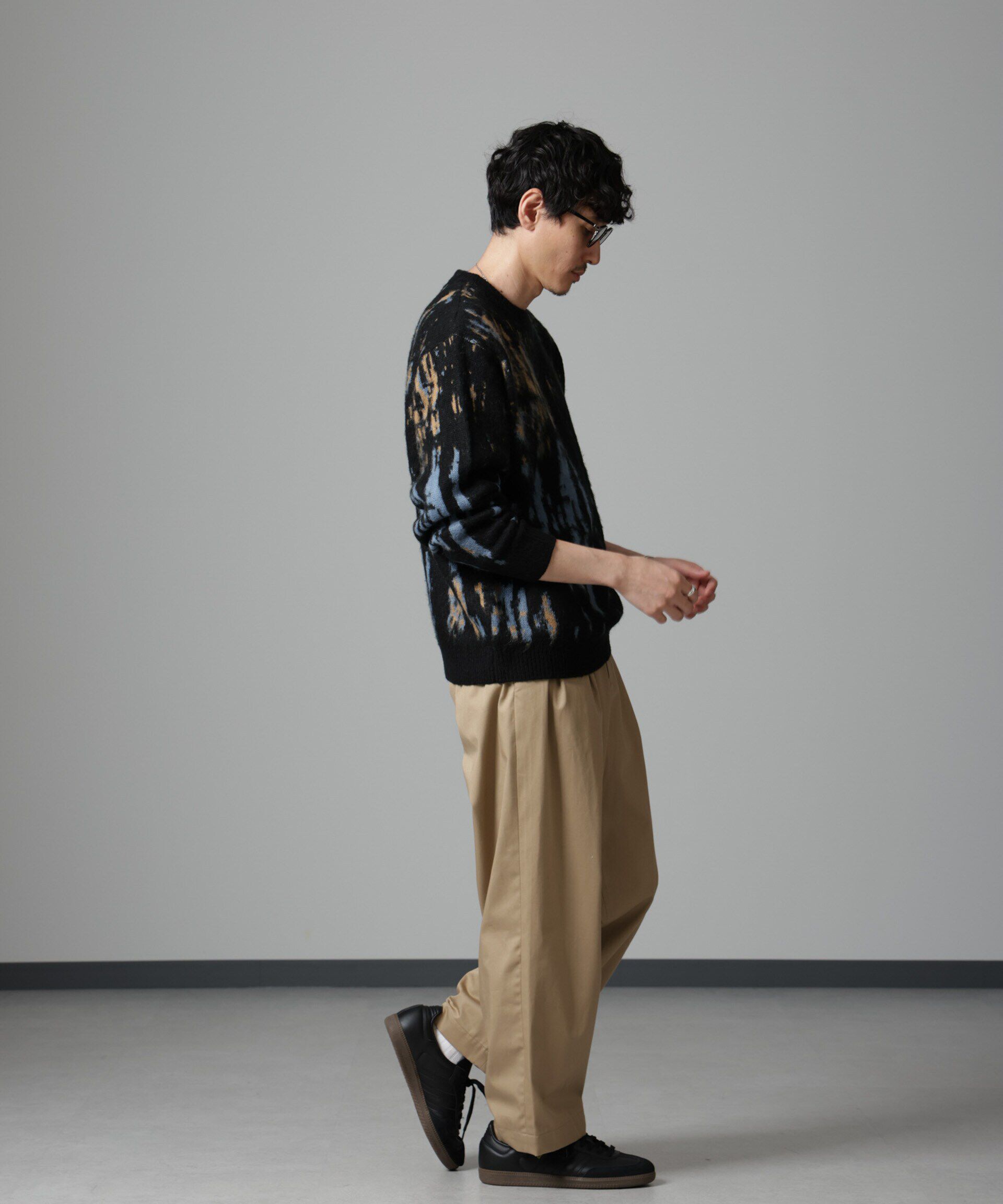 nano･universe「ペイントグラデーションモヘヤライクニット」|ニット・セーター|