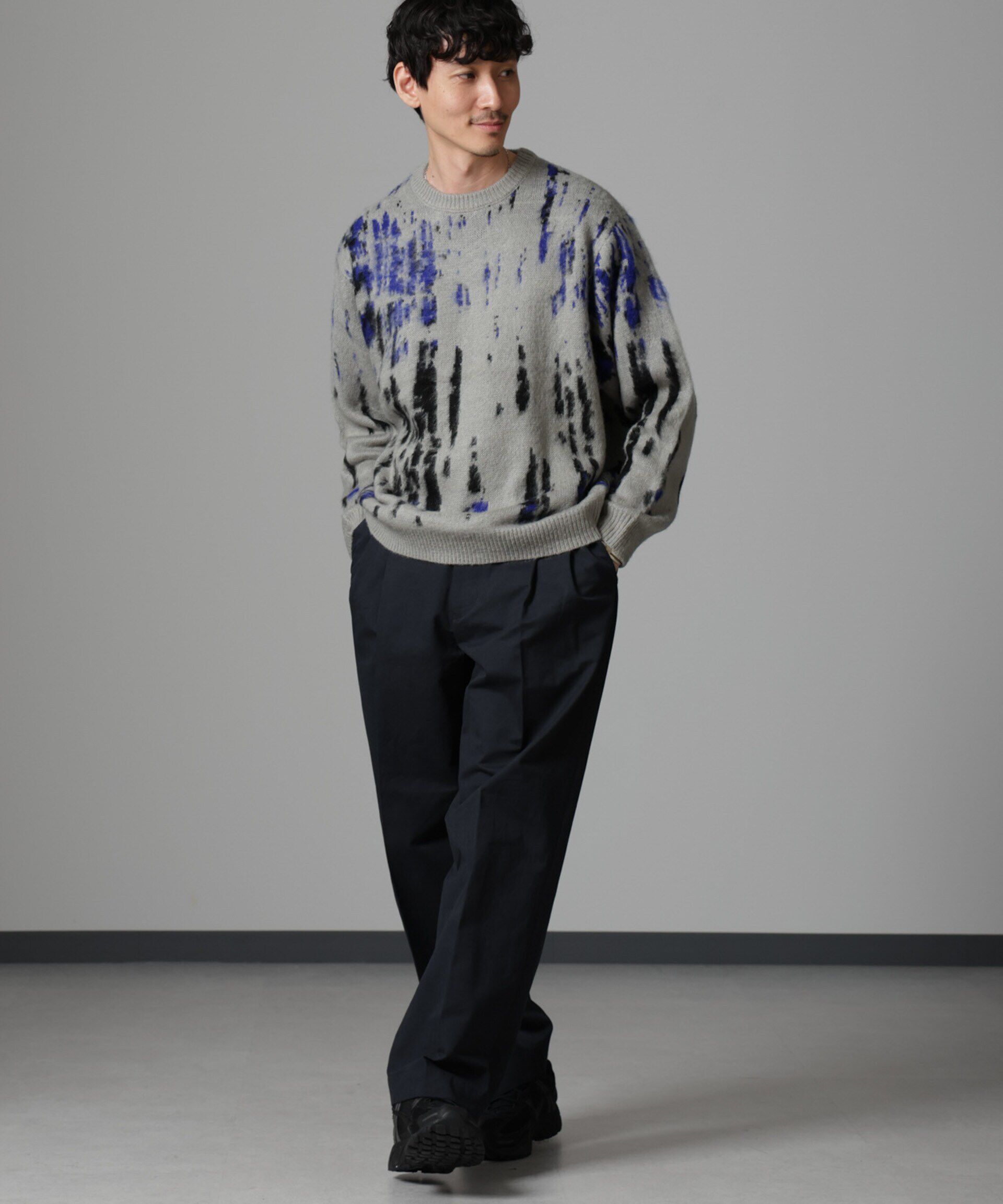 nano･universe「ペイントグラデーションモヘヤライクニット」|ニット・セーター|