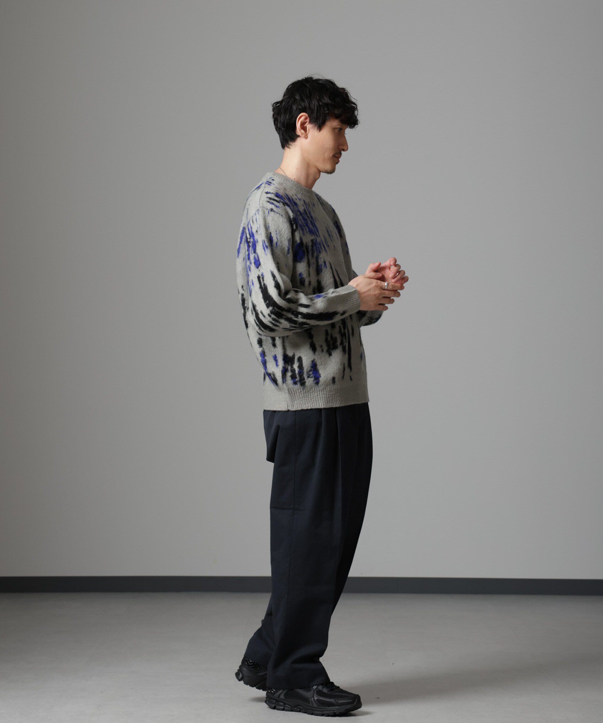 nano･universe「ペイントグラデーションモヘヤライクニット」|ニット・セーター|